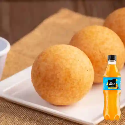 Buñuelo Relleno Queso +Del valle Fresh Citrus 400ml