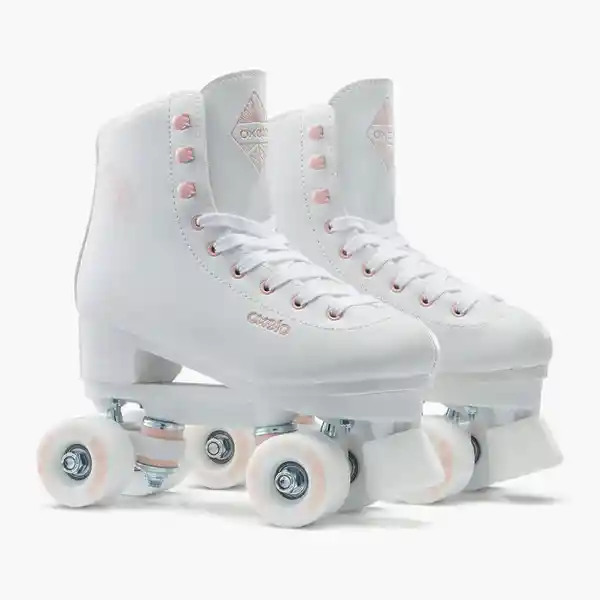 Oxelo Patines Roller Artístico Quad 100 Rosado Talla 30