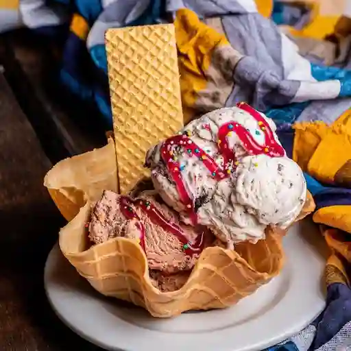 Conchas de Helado con Tres Bolas