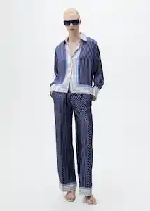 Camisa Shirty Azul Talla S Mujer Mango