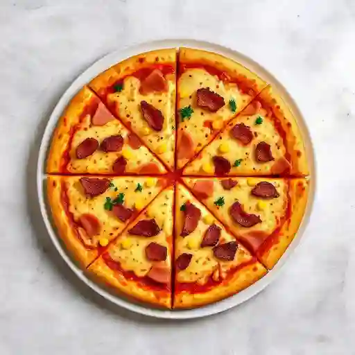 Pizza Mediana 8 Porciones De 32cm Con Maiz Y Tocineta Gratis