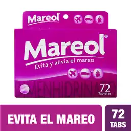 Mareol Evita y Alivia el Mareo con Dimenhidrinato 72 Tabs