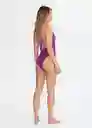 Vestido Bañador Ocean1 Morado Talla S Mujer Mango