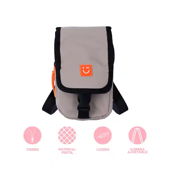 Bolso Porta Celular Camping Khaki Miniso