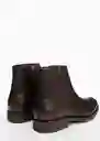 Botines Zipper Marrón Talla 42 Hombre Mango