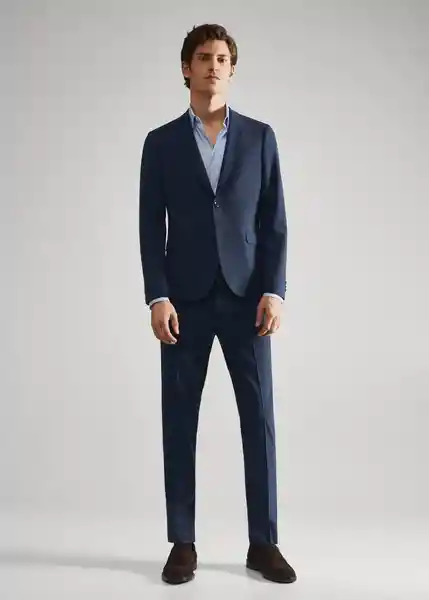 Camisa Emotion Celeste Talla XL Hombre Mango