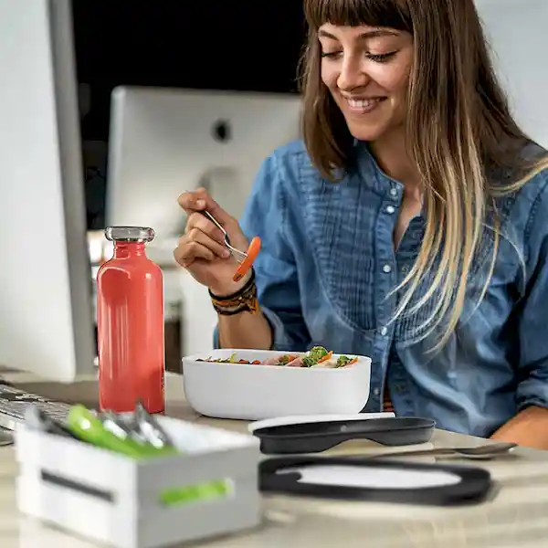 Inkanta Set Lunch Box + Cubierto Blanco