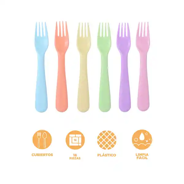 Set de Cubiertos Serie Colorful Miniso