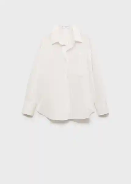 Camisa Zaro Offwhite Talla L Mujer Mango