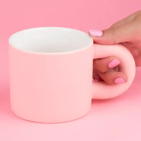 Taza de en Cerámica Con Asa Serie Miniso Rosa Miniso