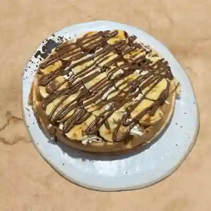 Waffle Nutella, Banano y Queso