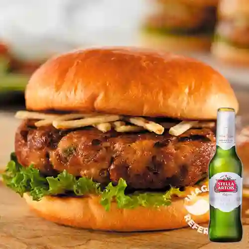 Combo Hamburguesa Purace + Stella Artois Bot. 330ml