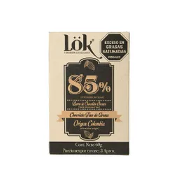 Barra Lok Premium Products Chocolate Oscuro 85% Fino Arom (60 Gr)