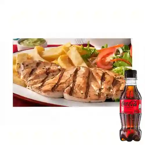 Combo Pechuga Asada 200Gr + Coca Cola Sin Azúcar 250ML