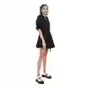 Vestido Liso Corto Negro Talla S