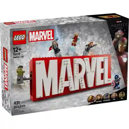 Lego Set de Construcción Logotipo Marvel y Minifiguras