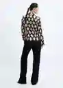 Camisa Rombus Crudo Talla S Mujer Mango