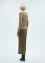 Falda Mia2 Verde Talla S Mujer Mango