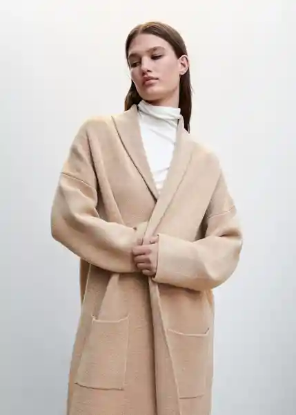 Abrigo Ringo Topo Talla XL Mujer Mango