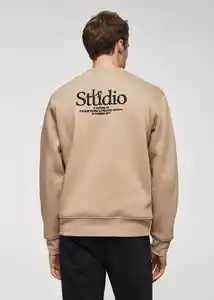 Buzo Sudadera Studio Camel Talla XL Hombre Mango