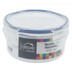 Expressions Home Recipiente Redondo Plastico 0.4 Lt Mb07-5