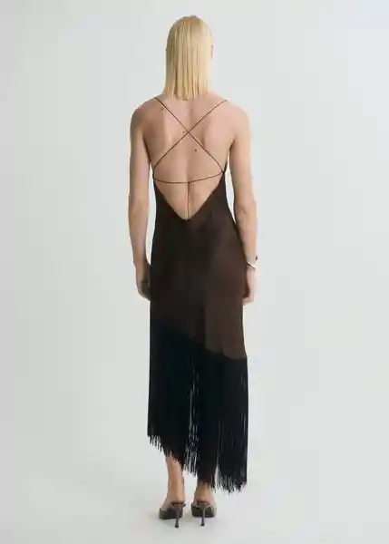 Vestido Natalia Marrón Talla M Mujer Mango