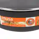 Imusa Caldero de Aluminio Antiadherente con Tapa de Vidrio 22 cm