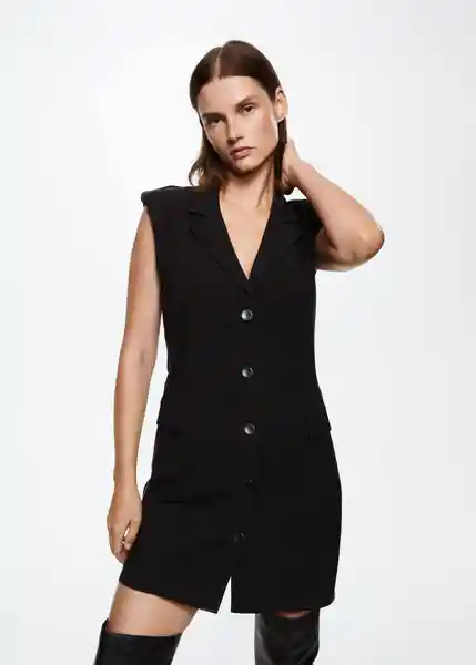 Vestido Verona Negro Talla Xs Mujer Mango