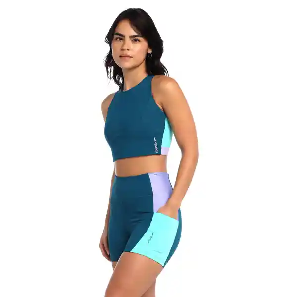 Leggings Corto Huli Dark Teal Mujer Talla M Speedo