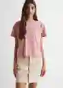 Camiseta Create Rosa Talla 20 Niña Mango