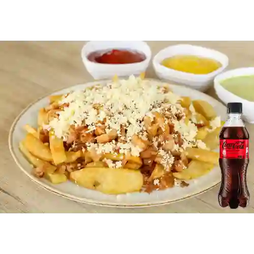 Combo Papas Pollo + Coca Cola Sin Azúcar 400 ml