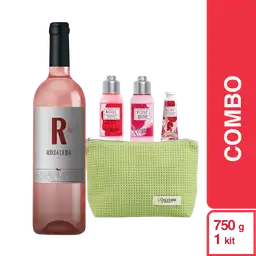 Combo Roselada Vino Rosado Cabernet + Kit Rosa Para Mamá