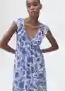 Vestido Ramona Azul Talla S Mujer Mango