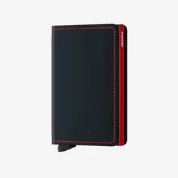 Secrid Billetera Slim Matte Negro Rojo