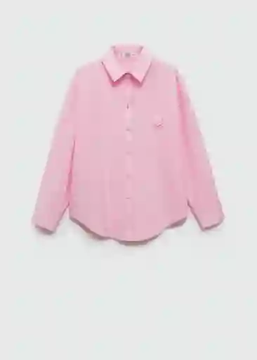 Camisa Nia Rosa Pastel Talla M Mujer Mango