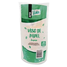 Aro Vaso de Papel Vida Impreso 6 oz