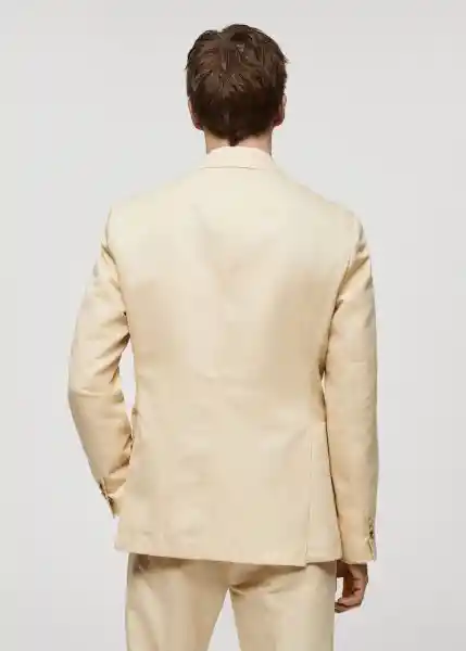 Traje Formal Americana Nisida Amarillo Pastel 52 Hombre Mango