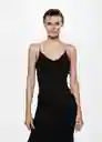 Vestido Sur Negro Talla M Mujer Mango