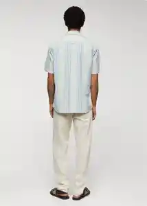Camisa Samui-H Verde Talla M Hombre Mango