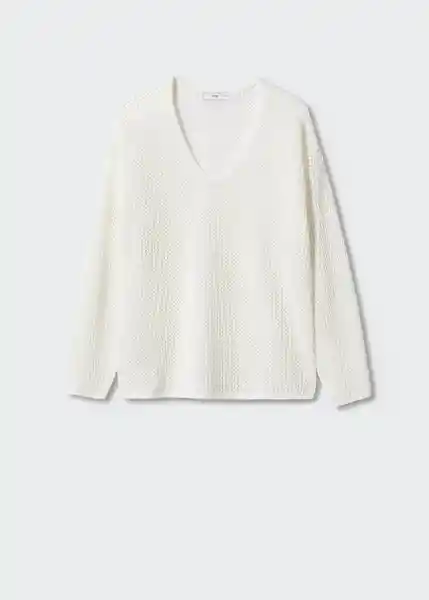 Saco Jersey Liarte Blanco Talla 18 Mujer Mango