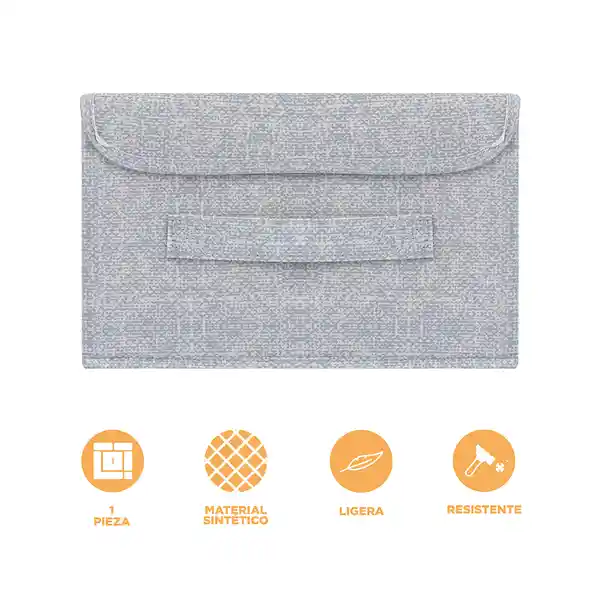 Caja de Almacenamiento de Tela Con Tapa Gris Miniso