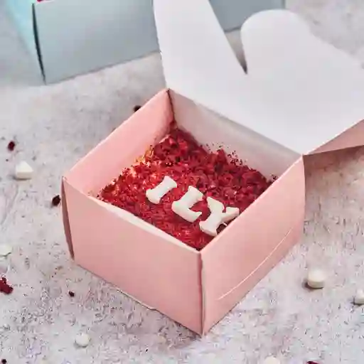 Porción pavé red velvet +letra ily