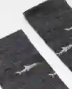 Medias Shark Negro Sombrío Ultraoscuro Talla 10-12 Chevignon