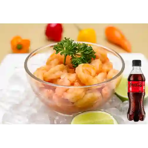 Ceviche de Camarón Gigante (Tigre) + Cocacola S/az