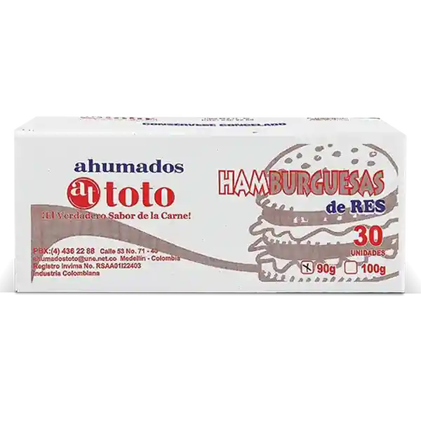 Toto Hamburguesa Ahumados Res