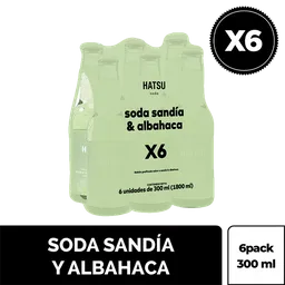 Soda Hatsu Sandía & Albahaca Botella x 300 mL