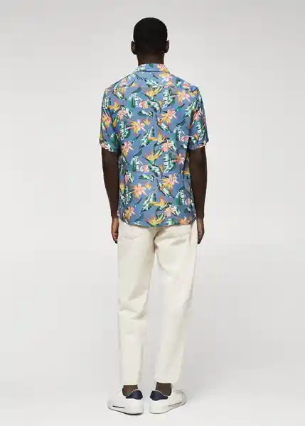 Camisa Jakarta-H Navy Talla L Hombre Mango