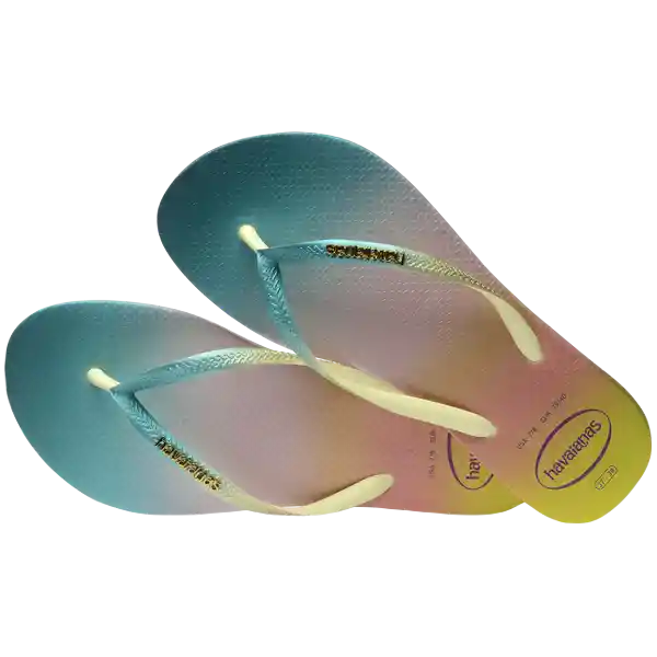 Sandalias Slim Gradient Verde Lima Talla 42 4146908 Havaianas