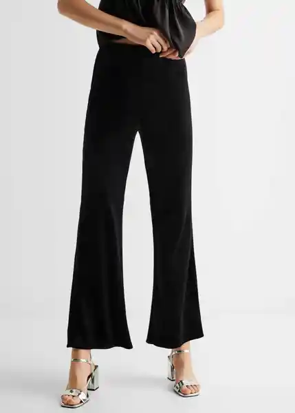 Pantalón Flarev Negro Talla 20 Mango Teen Girl Mango