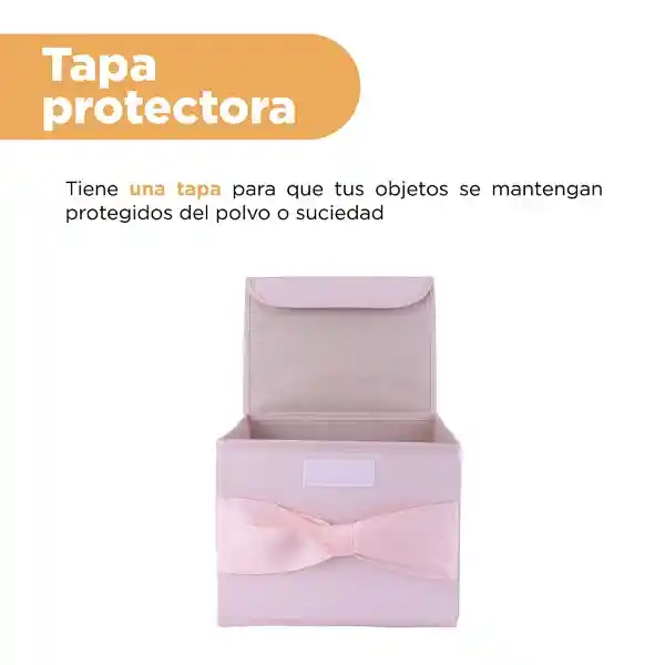 Caja de Almacenamiento Con Tapa de Tela Serie Bow Miniso